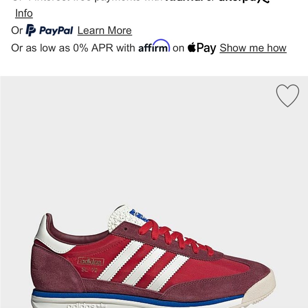 adidas Women’s Red White Burgundy Classic Trainer